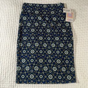 LuLaRoe Women’s Cassie Pencil Skirt/Size:XS/Color: Blue-Multi Floral Print (NWT)